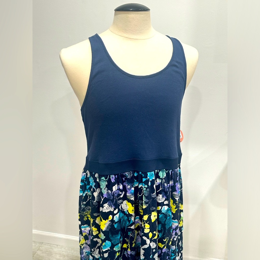 Blue floral summer dress